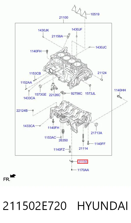 211502E720 Hyundai/Kia Форсунка масляна