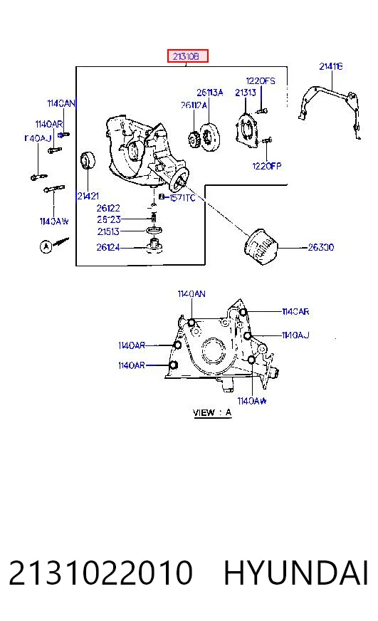 Помпа масляна Hyundai Accent II седан (LC) (1999 - 2005) ціна, від 44.34 USD