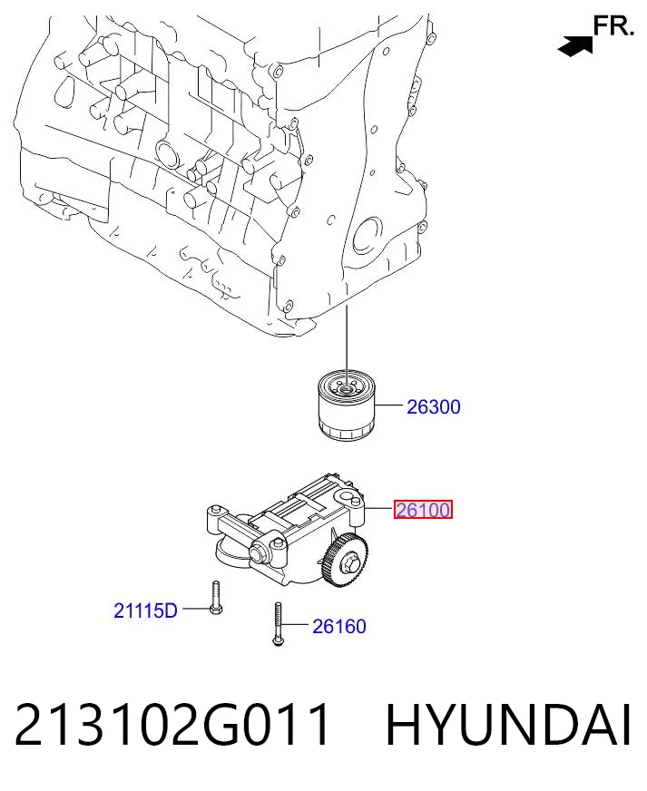  Масляний насос Hyundai Sonata 6
