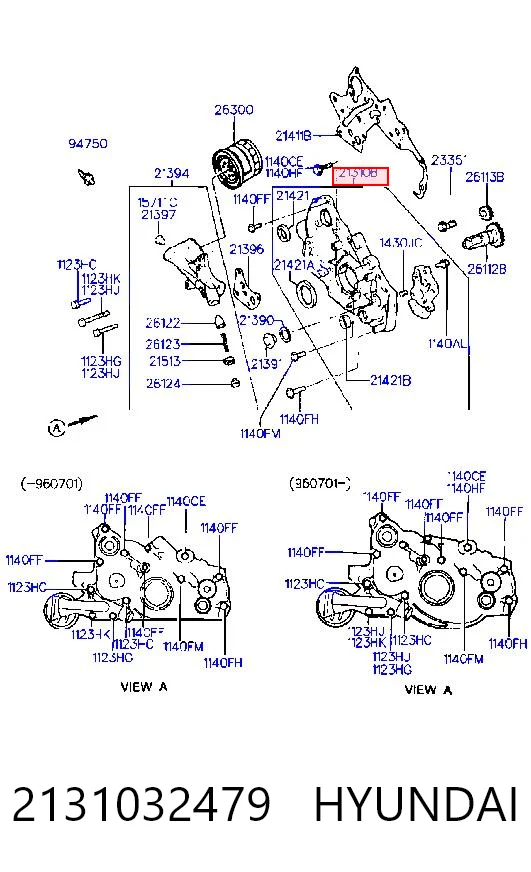 Масляний насос двигуна на Hyundai Sonata III 
