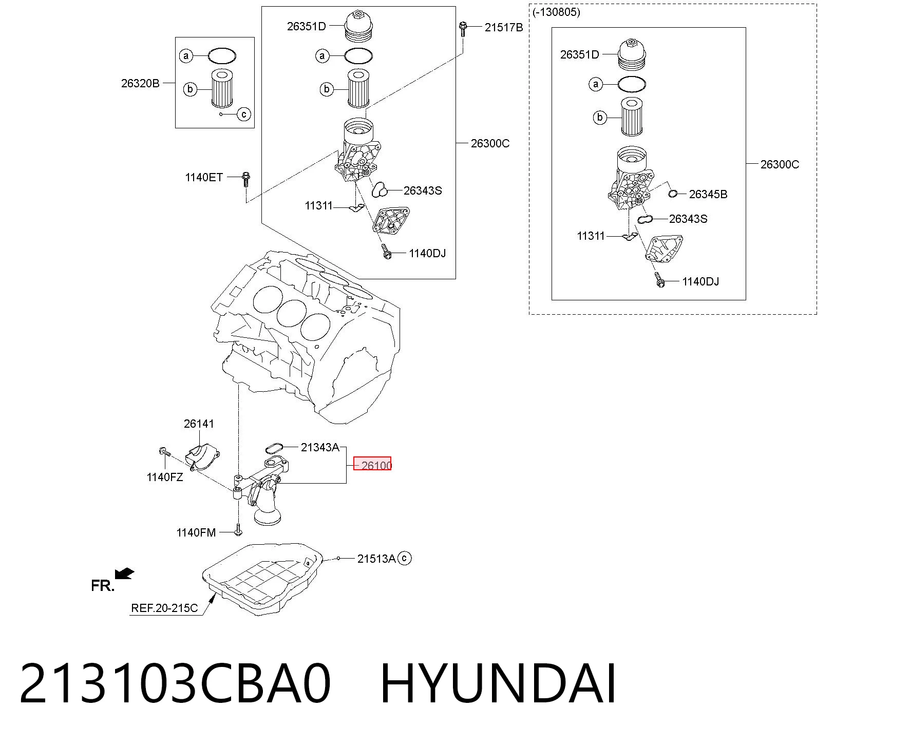 213103CBA0 Hyundai/Kia Масляний насос двигуна