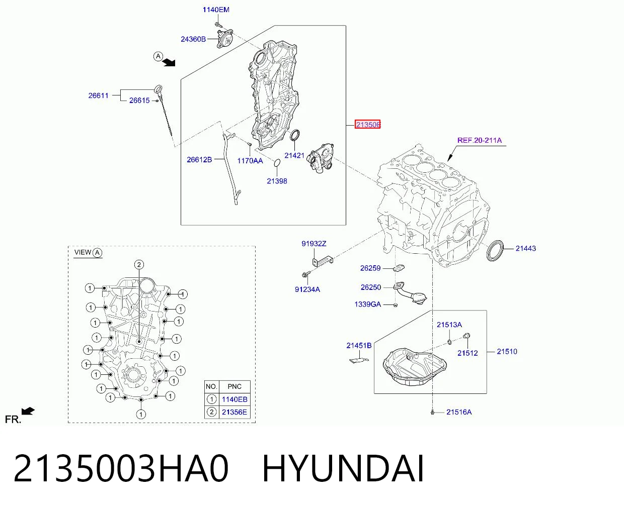 2135003HA0 Hyundai/Kia 