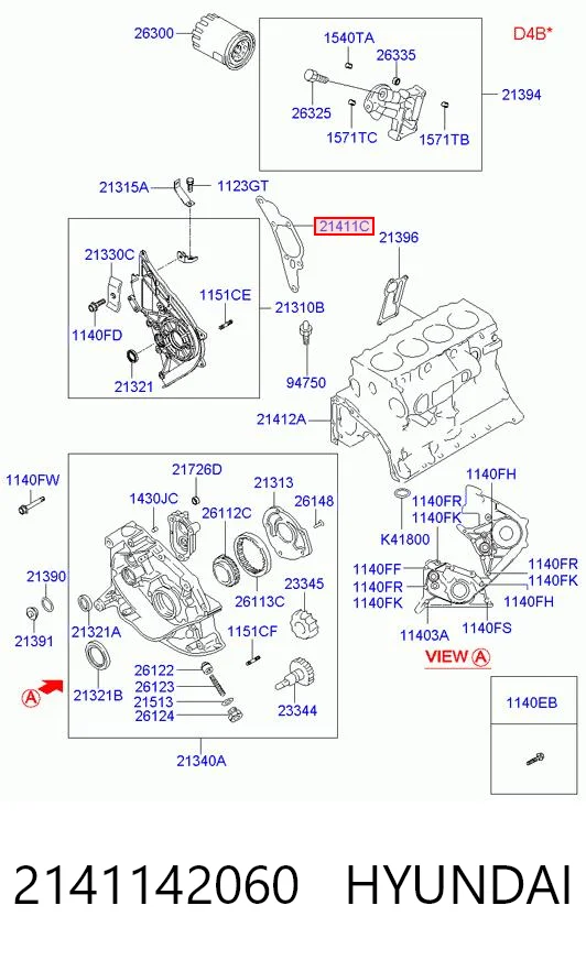 2141142060 Mitsubishi Прокладка масляного насоса