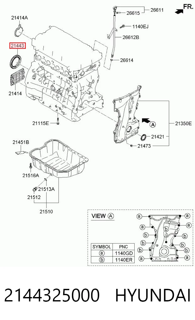 Купити Сальник колінвала задній Mitsubishi Lancer V CB, CD, CE