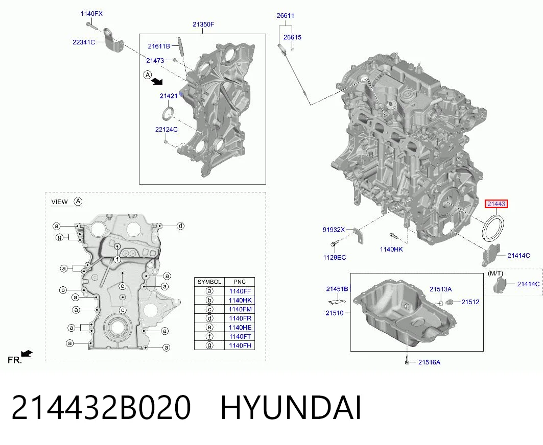 Купити Сальник колінвала задній Hyundai SOLARIS I SBR11