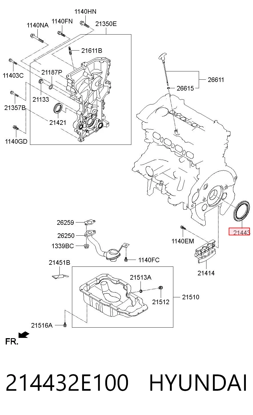 Купити 49432635 Corteco Сальник колінвала задній