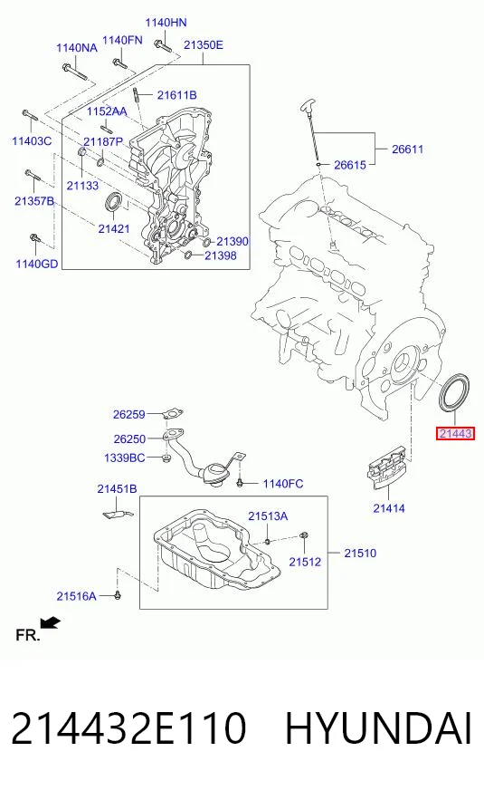 Сальник коленвала двигуна, задній Corteco 49432635