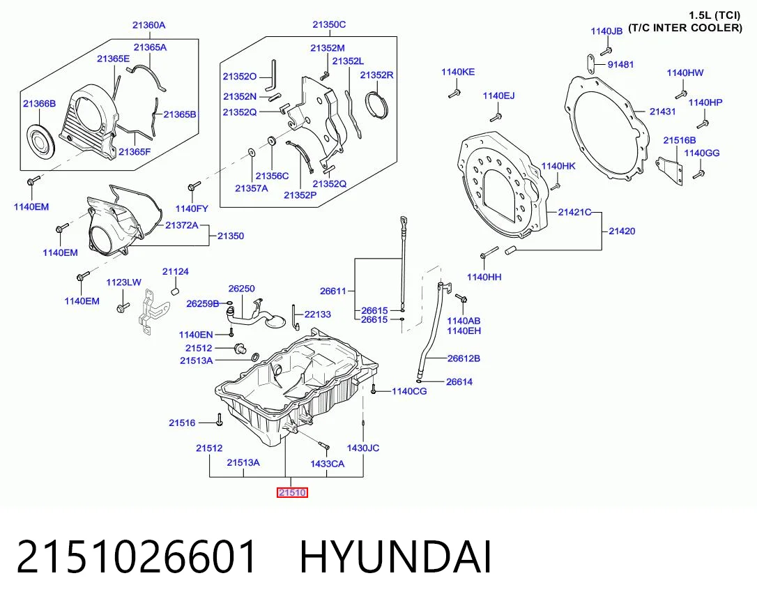 2151026601 Hyundai/Kia Картер масляний
