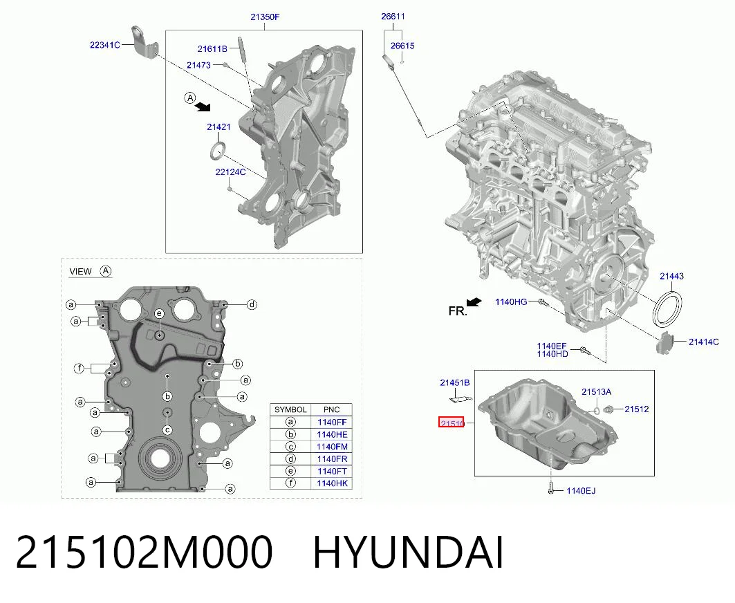 215102M000 Hyundai/Kia Картер масляний
