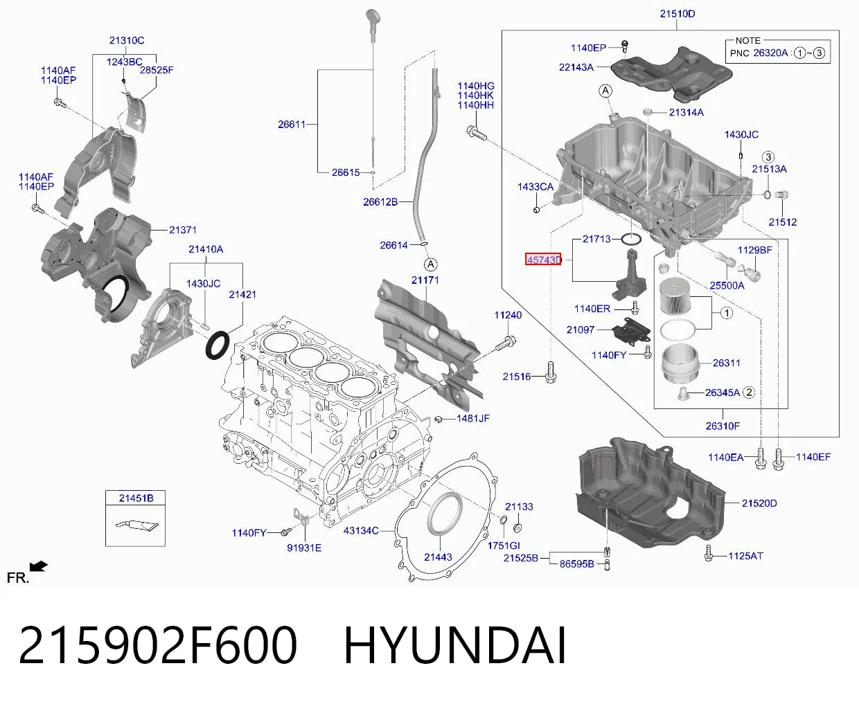 215902F600 Hyundai/Kia Датчик рівня мастила