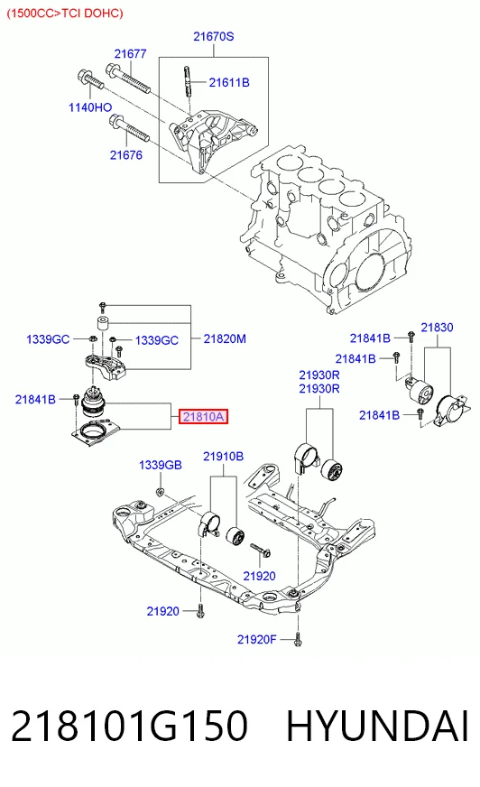 Права подушка двигуна KIA Rio II седан (JB) (2005 - 2011) ціна, від 57.92 USD