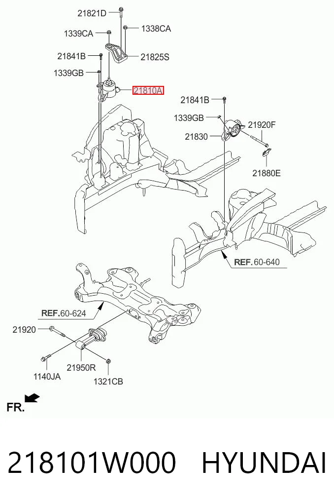 Права подушка двигуна KIA Rio III седан (UB) (2010 - 2017) ціна, від 55.38 USD