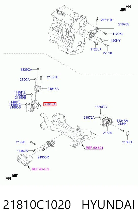 ST21810C1020 SAT Права подушка мотора