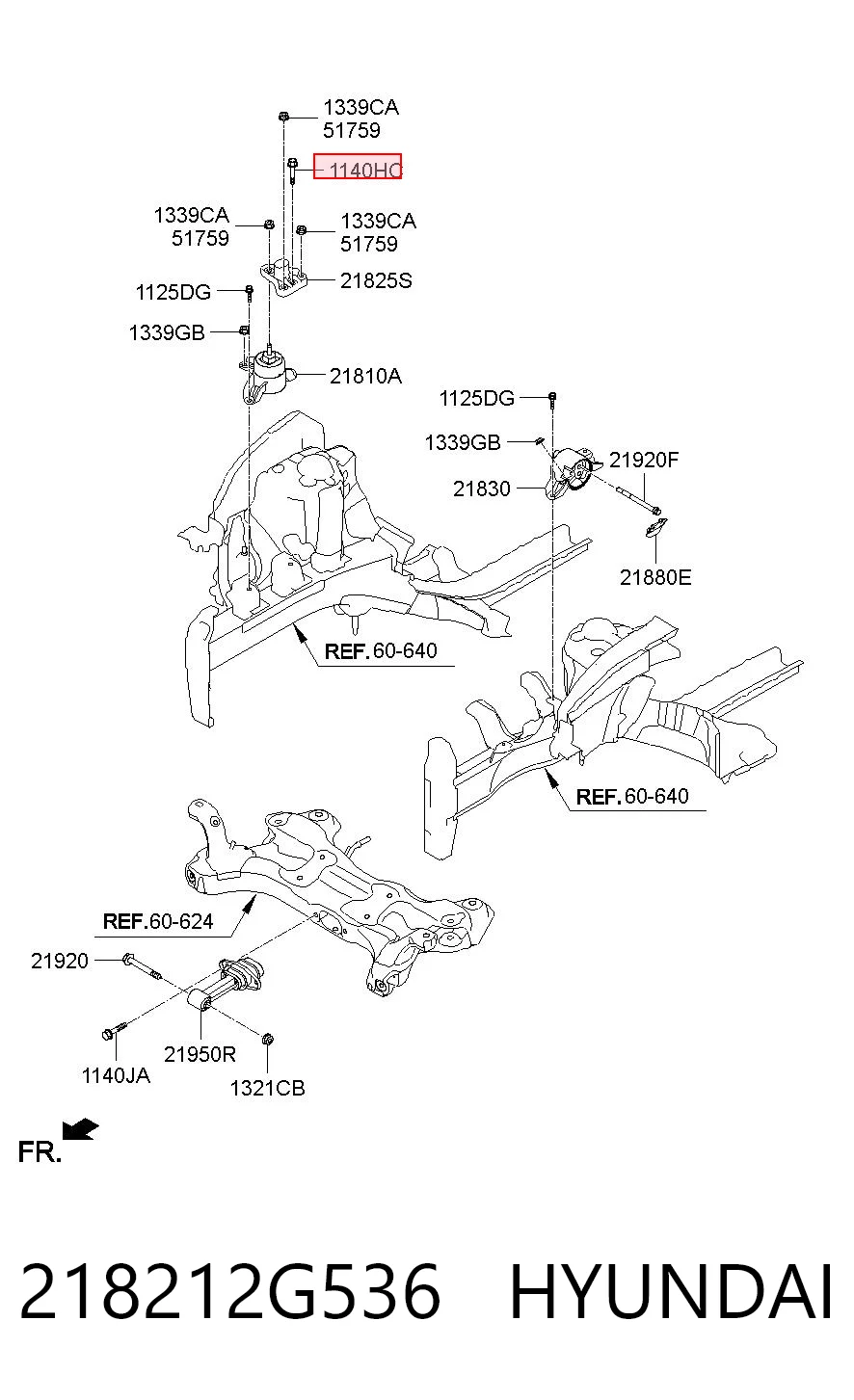 218212G536 Hyundai/Kia 