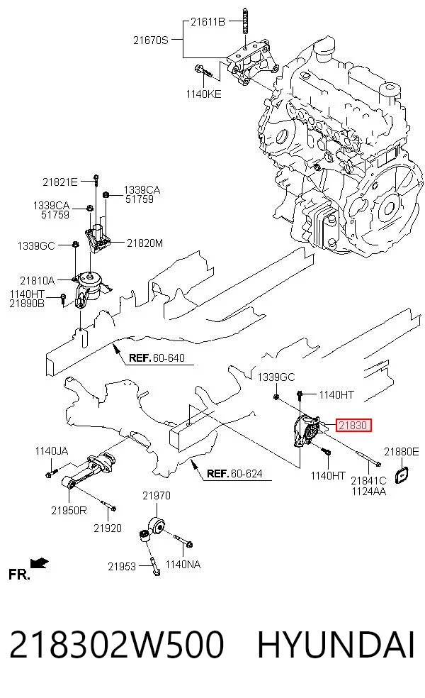 218302W500 Hyundai/Kia Ліва опора двигуна
