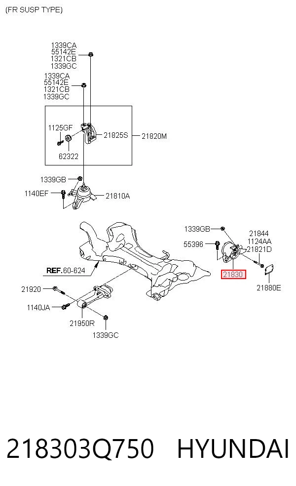 218303Q750 Hyundai/Kia Ліва опора двигуна