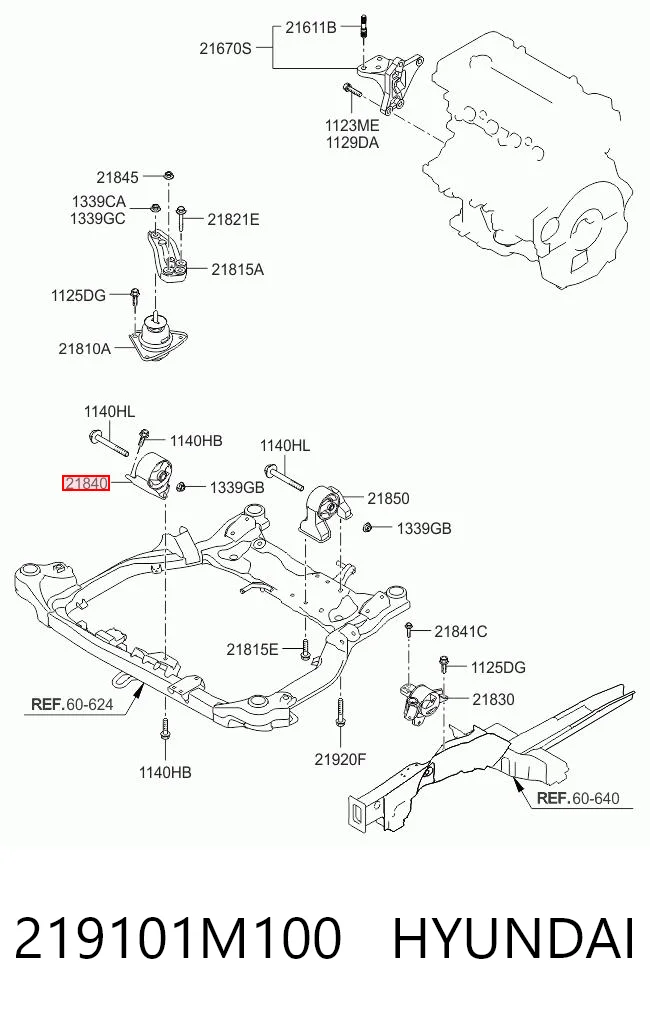 Купити Подушка двигуна передня KIA Forte II TD