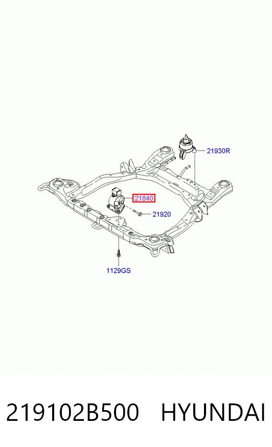 219102B500 Hyundai/Kia Подушка передньої опори двигуна