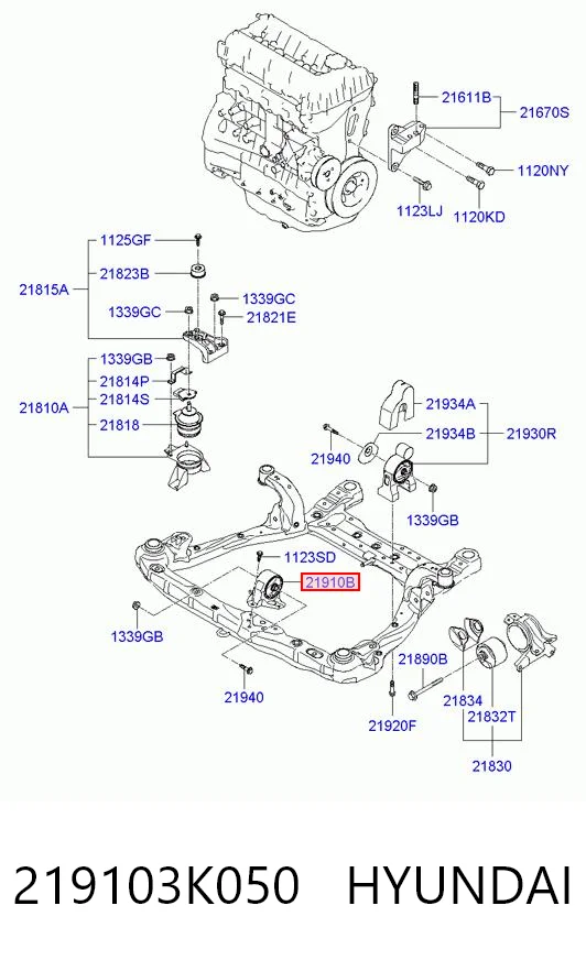 Передня опора двигуна Hyundai Sonata V