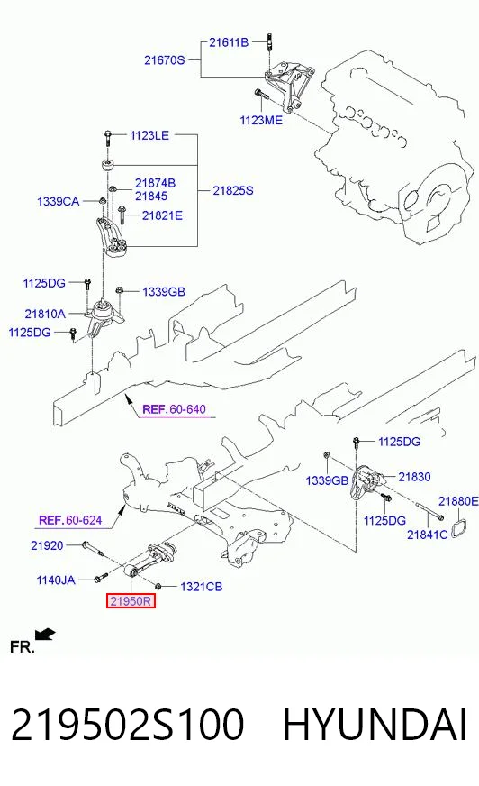 Подушка передньої опори двигуна на Hyundai Tucson II TM