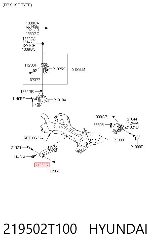 219502T100 Hyundai/Kia Подушка передньої опори двигуна