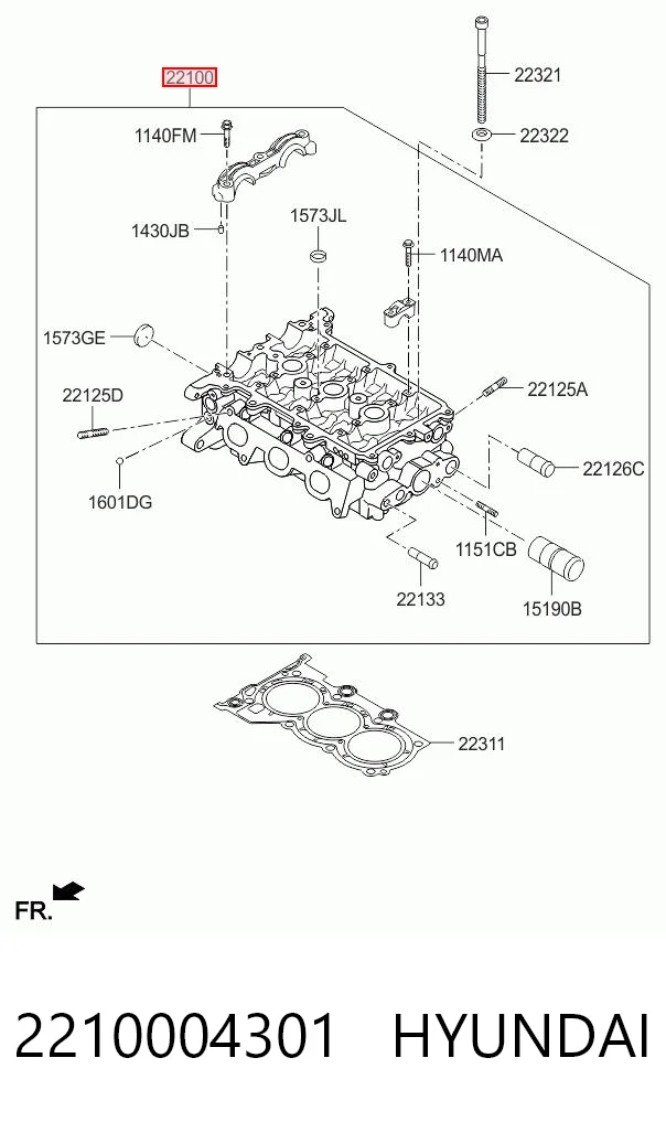 Головка циліндрів на KIA Picanto II TA