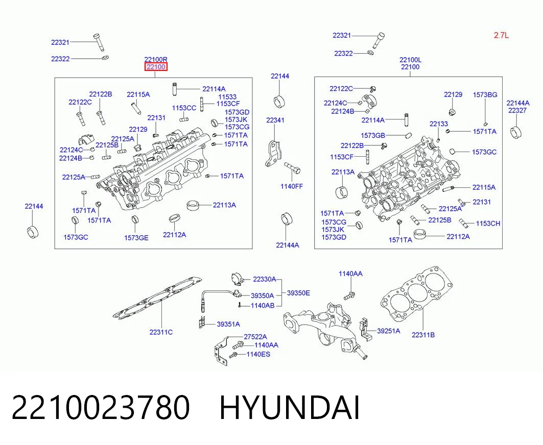  ГБЦ Hyundai Coupe 2