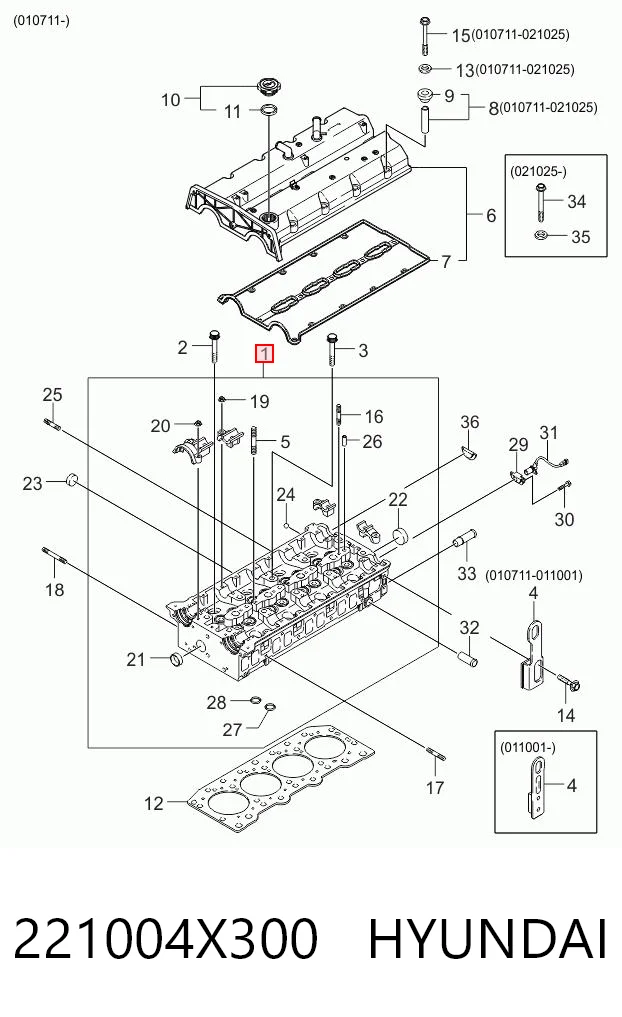 Головка двигуна Hyundai Terracan позашляховик (HP) (2001 - 2006) ціна, від 481.31 USD