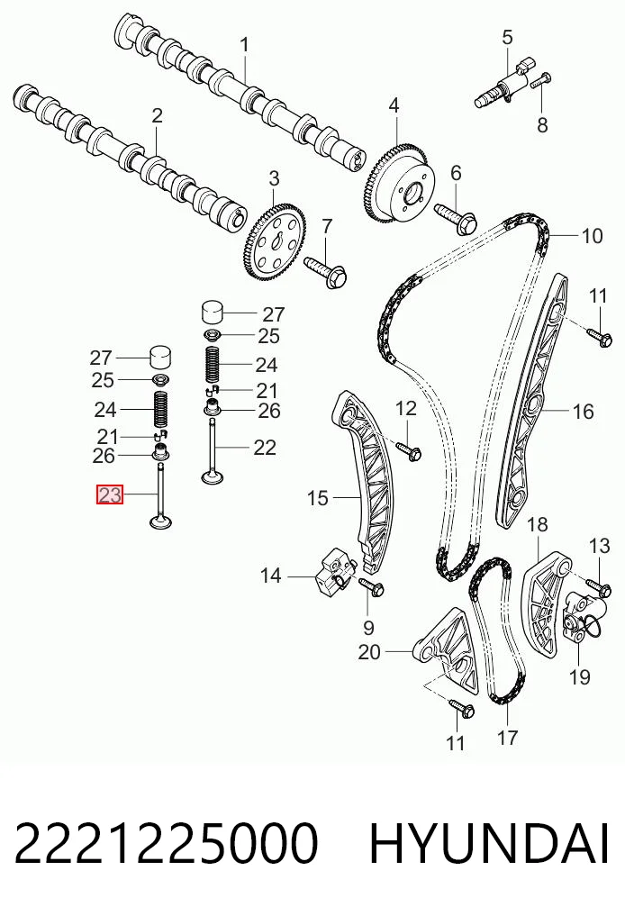 HCZA040E Parts-Mall Випускний клапан двигуна