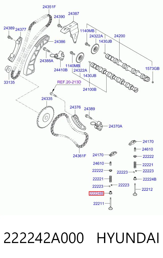 Сальник клапана 222242A000 KOS