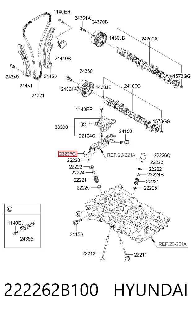 222262B100 Hyundai/Kia Гідрокомпенсатор