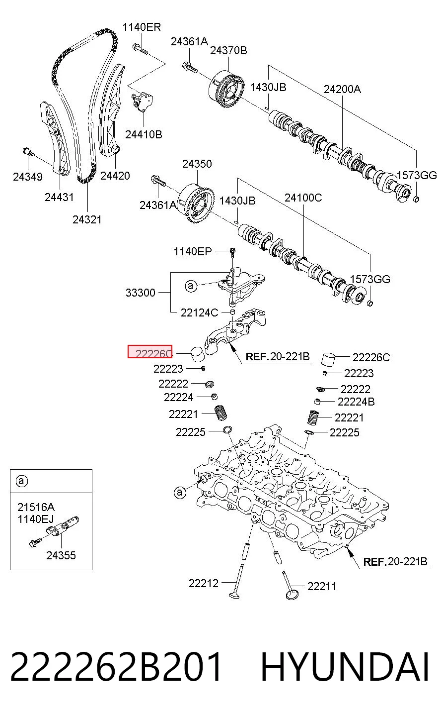 222262B201 Hyundai/Kia Гідрокомпенсатор