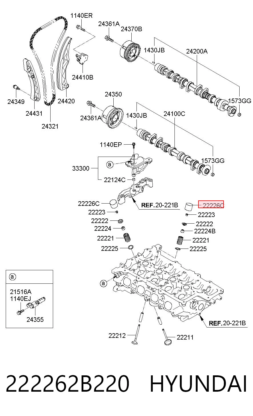 222262B220 Hyundai/Kia Гідрокомпенсатор