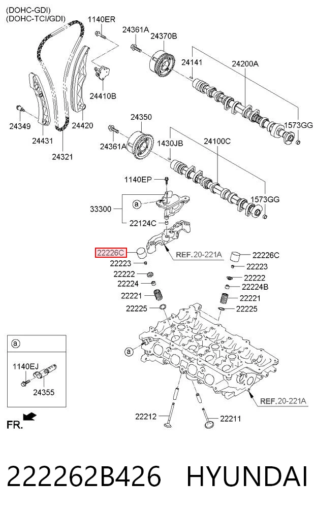 222262B426 Hyundai/Kia Гідрокомпенсатор