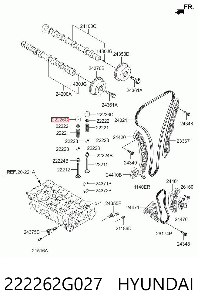 222262G027 Hyundai/Kia Гідрокомпенсатор