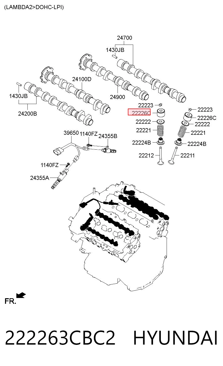 222263CBC2 Hyundai/Kia Гідрокомпенсатор