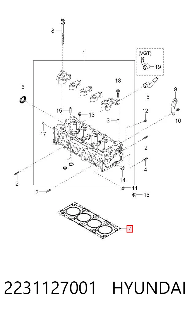 Прокладка ГБЦ SL0110271A Mazda