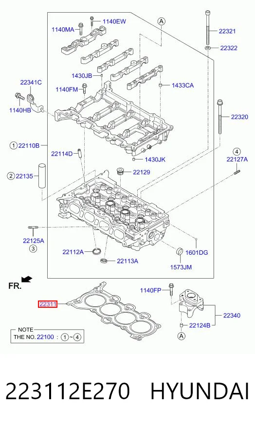 223112E270 Hyundai/Kia Прокладка під головку