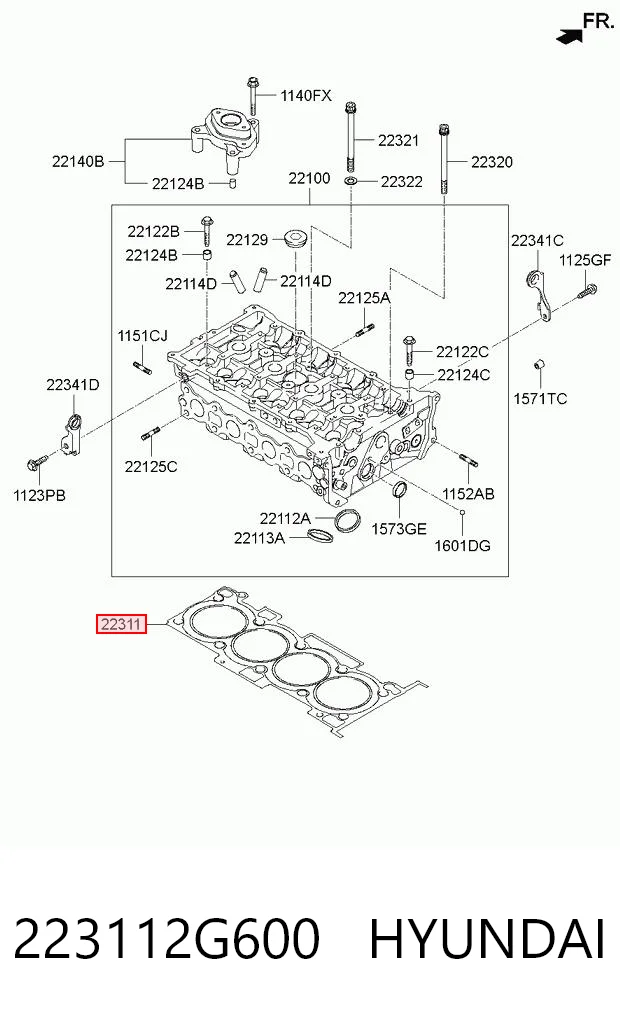 223112G600 Hyundai/Kia Прокладка під головку