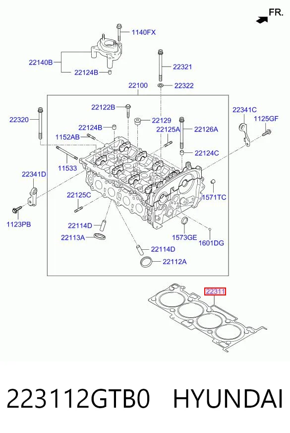 223112GTB0 Hyundai/Kia Прокладка під головку