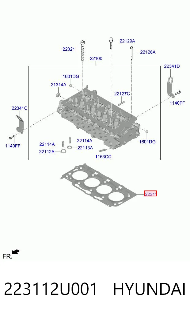 223112U001 Hyundai/Kia Прокладка під головку