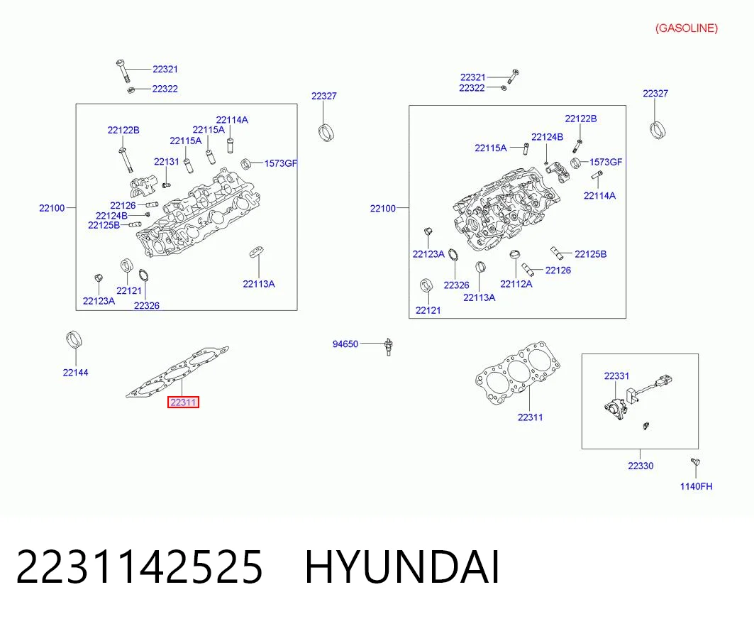 Купити Прокладка ГБЦ Hyundai Galloper  JK