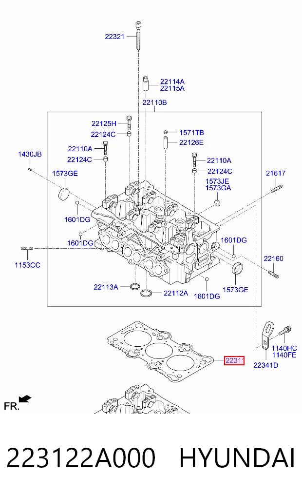 Прокладка під головку на Hyundai I10  PA