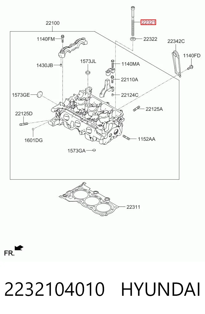 B2306 FAI Болт кріплення головки блоку циліндрів