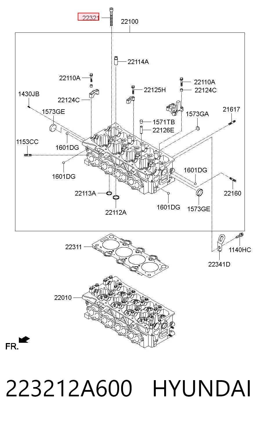 Болт кріплення головки блоку циліндрів на Hyundai I40 I VF