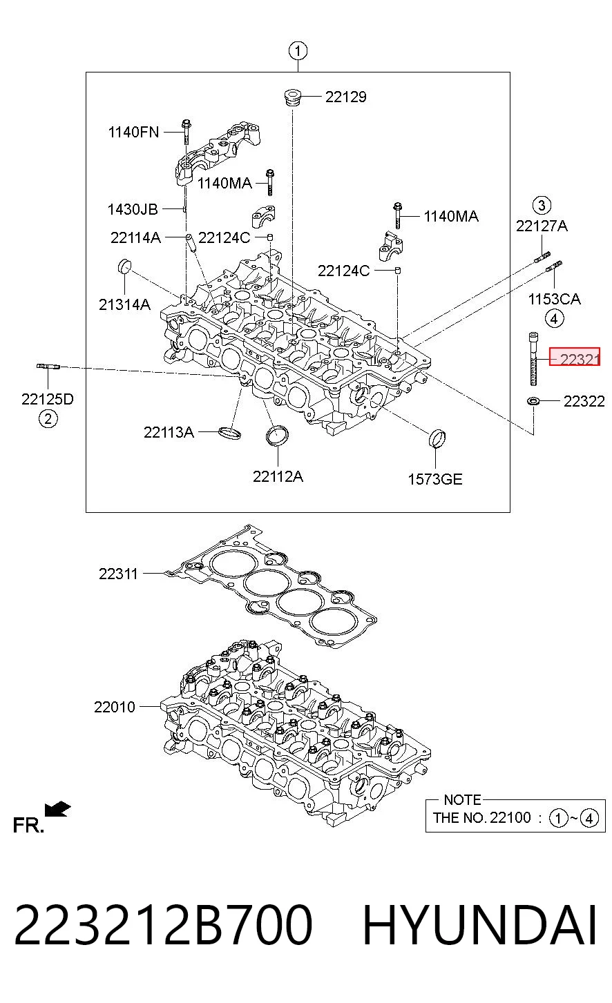 Болт головки блока циліндрів, ГБЦ Hyundai SOLARIS I седан (SBR11) (2011 - 2017) ціна, від 3.11 USD