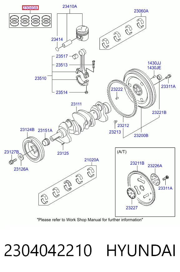 420012FACSTD TPR Кільця поршневі комплект на мотор, STD.