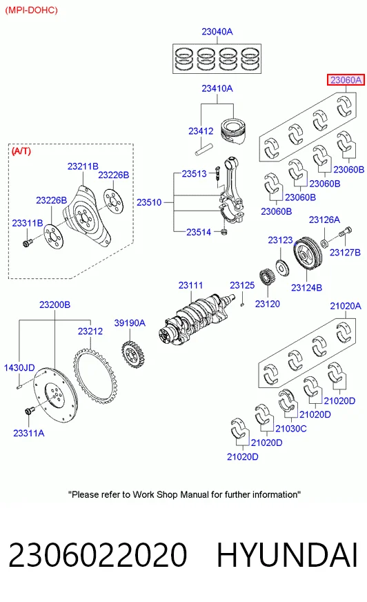2306022540 Chrysler Підшипник шатуна