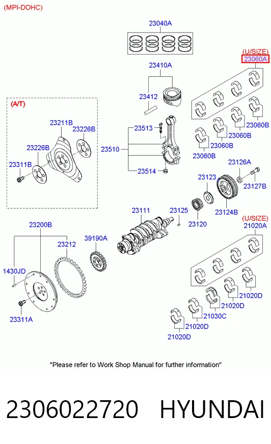 Вкладиші шатунові Chrysler 2306022540