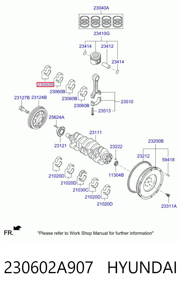 230602A907 Hyundai/Kia Підшипник шатуна
